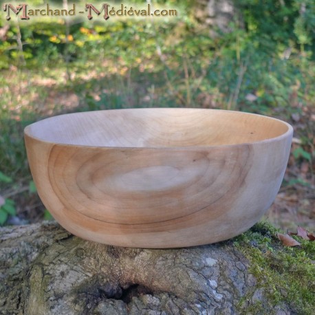 Medieval salad bowl birch wood