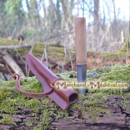 Cuchillo medieval - Roble rojo 